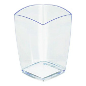  Подставка-стакан для канцелярии Стамм Тропик, пластик, квадратная, прозрачная, 9731905 