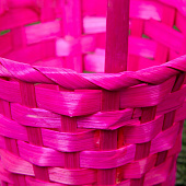  Корзина плетёная, бамбук, розовая 1224598 