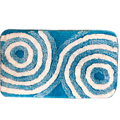  Ковер Круги микрофибра 45х75см голубой /103349 Delphinium 