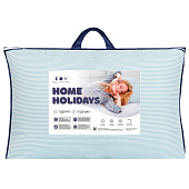 Подушка 50х70 Home Holidays с бортиком, белый с голубой полоской, ПОб_НН-6115у Подушка 50х70 Home Holidays с бортиком, белый с голубой полоской, ПОб_НН-6115у