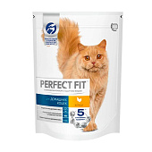  Сухой корм для домашних кошек PERFECT FIT с курицей 650г 