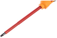  Отвертка диэлектрическая SL4х100мм, до 1000В, двухкомпонентная рукоятка, REXANT 