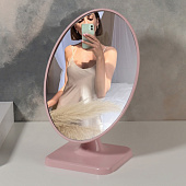  Зеркало настольное QF, овальное, пастель, 14,3х20 см, пластик, микс 1492123 