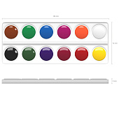  Краски акварельные 12цв ErichKrause, Basic light pack, 53753 