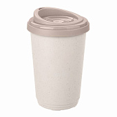 Термостакан 400мл D98хH156мм б/декора бежевый флэк 433250435 Термостакан 400мл D98хH156мм б/декора бежевый флэк 433250435