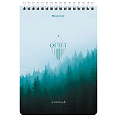 Блокнот А5 146х206мм, 80л, гребень, картон, жесткая подложка, клетка, BRAUBERG, Безмятежность,114380 Блокнот А5 146х206мм, 80л, гребень, картон, жесткая подложка, клетка, BRAUBERG, Безмятежность,114380