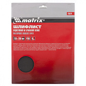 Шлифлист на бумажной основе P400, 230х280мм, 10шт, водостойкий, Matrix