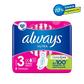 Гигиенические прокладки Always Ультра ароматизированные Super Plus Single 8шт Гигиенические прокладки Always Ультра ароматизированные Super Plus Single 8шт