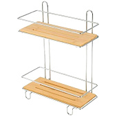  Полка настенная 2-ярусная бамбуковая 