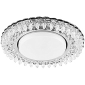 Светильник Feron 4027 CD со светодиодной подсветкой 4000K, 15W GX53, без лампы, прозрачный, хром, с драйвером Светильник Feron 4027 CD со светодиодной подсветкой 4000K, 15W GX53, без лампы, прозрачный, хром, с драйвером