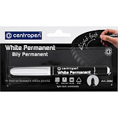  Маркер перманентный БЕЛЫЙ CENTROPEN, круглый наконечник, 1,2 мм, 2686, ш/к 34066 