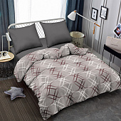 Комплект постельного белья Amore Mio BZ QR Shadow, семейный, поплин, 50314