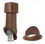 Комплект KROVENT Seam 125 is (колпак, труба, основание) RAL 8017 шоколадно-коричневый