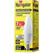  Лампа LED 7Вт Е14, свеча, 4000К нейтр. бел. Navigator 