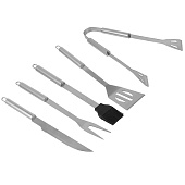  Набор для гриля GRILLBOOM  5 в 1 Нож, вилка, лопатка, щипцы и кисть (нерж. сталь 420/410) в защитном чехле 