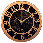 Часы настенные Рубин "Миллениум", из металла, d=30,5 см, белое золото+чёрный, 3132-001 Часы настенные Рубин "Миллениум", из металла, d=30,5 см, белое золото+чёрный, 3132-001