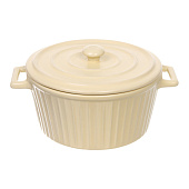 Кастрюля для запекания 2л "Акварель" 22х18х10см, бежевая 315-0197 Кастрюля для запекания 2л "Акварель" 22х18х10см, бежевая 315-0197