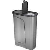 Емкость д/сыпучих продуктов 3,0л "Бест" прямоуг. 19х9,5х28см Графитовый М1257 Емкость д/сыпучих продуктов 3,0л "Бест" прямоуг. 19х9,5х28см Графитовый М1257