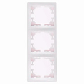 Рамка для розеток и выключателей, 3 поста, цвет белый, Lezard MIRA Рамка для розеток и выключателей, 3 поста, цвет белый, Lezard MIRA