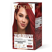  Крем-краска для волос Студио 3D Голограф 6.5 Рубиново-красный 