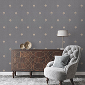 Обои 1.06х10м Lois арт.7263-23 Серый /Euro Decor