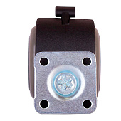  Ролик двойной на площ.со стоп. 50мм (серый 1 шт)(40кг) 