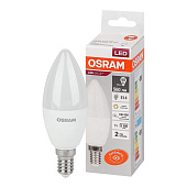 Лампа LED 7Вт Е14, свеча, 3000К теплый OSRAM