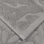  Полотенце махровое 50х90 см, жаккард, серое, П-95 