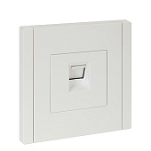 Розетка компьютерная встраиваемая RJ45 UTP cat 5e, цвет белый, IEK FORTE&PIANO