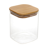 Банка для хранения 700мл "Хай-Тек" стекло с бамбуковой крышкой, 10х12см 300-687 Банка для хранения 700мл "Хай-Тек" стекло с бамбуковой крышкой, 10х12см 300-687