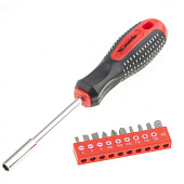 Отвертка с набором бит,11шт, Fusion "anti slip"// Matrix Отвертка с набором бит,11шт, Fusion "anti slip"// Matrix