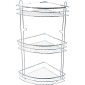  Полка настенная 3-ярусная угловая АЕ-1188 хром /101150 Delphinium 