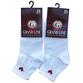  Женские носки GRAND LINE, арт. ЖК-13, сердце, белые, р. 25 (н) 