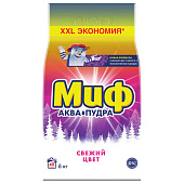 Стиральный порошок МИФ Авт 3в1 Cвежий цвет 6кг Стиральный порошок МИФ Авт 3в1 Cвежий цвет 6кг