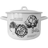 Кастрюля Лысьвенская эмаль Artichoke 4,3 л С-16141/4Э