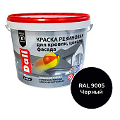  "DALI" краска резиновая для кровли, цоколя, фасада, чёрный - 12 кг 
