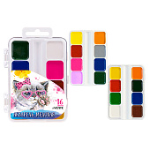  Краски медовые 16цв deVENTE, 48 г, без кисточки, в пластиковой коробке с европодвесом, 8074000 