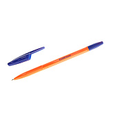  Ручка шар. ErichKrause R-301 Orange Stick синяя 0,7мм, стержень 140мм (50/400/3200) /43194/ 