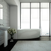  Ванна акриловая Дива 1700х900х630 левая без каркаса Aquatek 