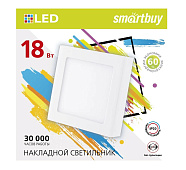  Светильник настен-потол накладной LED SDL 18Вт 6500К квадрат белый (210х28) /Smartbuy 