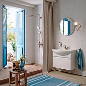  Тумба Rodos подвесная белая с раковиной Элеганс 75 T7/1 ROD01071 Aqwella 