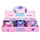  Блокнот 105х92 мм 80 л Нео Мишка, линованный внутренний блок, мягкая объемная обложка, 4 дизайна, M-3173 