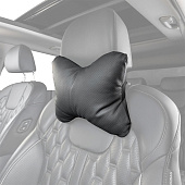  Подушка на подголовник SKYWAY кожа иск. Серая 