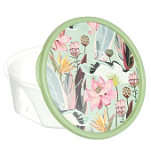 Контейнер круглый 1,4л с декором зеленый 222133118/08 Контейнер круглый 1,4л с декором зеленый 222133118/08