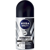  Дезодорант шариковый Nivea мужскойскойЗащ Черн/Бел 