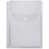  Папка-файл перфорированная А4, объемная до 250 листов, КЛАПАН С КНОПКОЙ, 180 мкм, ДПС, 2308 
