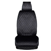 Накидка текстильная AVS VTC-102-B на передние сиденье (черный, вельвет), 2 предмета, серия "Cord"