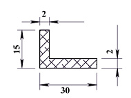  Алюминиевый уголок 30х15х2мм 2м 