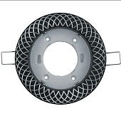  Светильник точечный встраиваемый GX53 NGX-R11 круг черн хром 93075 (d110х20/монтажн d90) /Navigator 