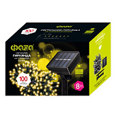  Садовая гирлянда 100LED желтый теплый SLR-G01-100Y /ФАZА 